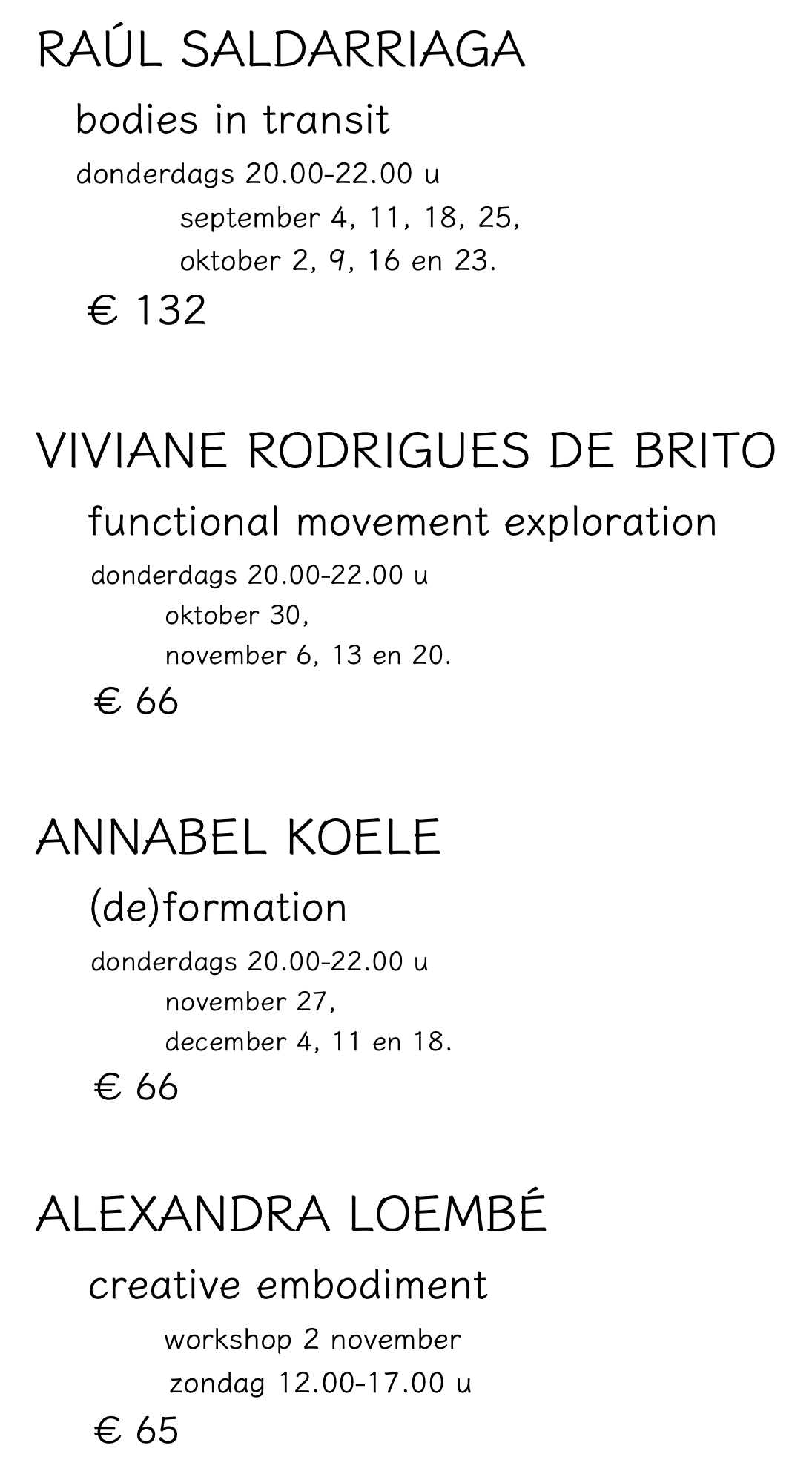 dansimprovisatie cursussen